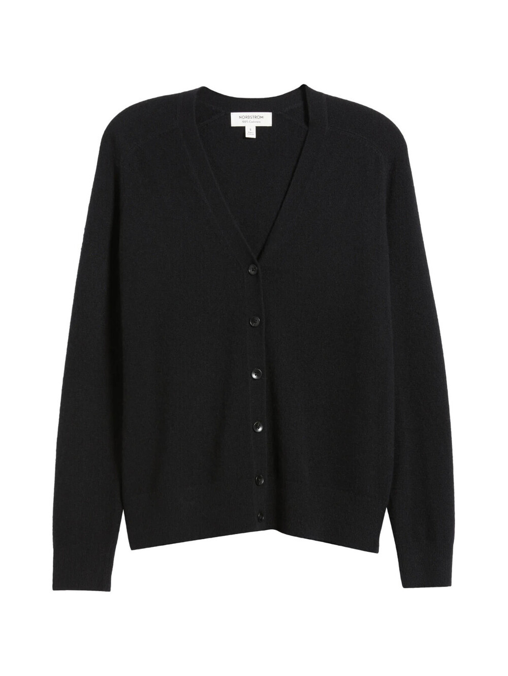 NEW, Nordstrom Cashmere button Cardigan in Black Sz XL #S7729